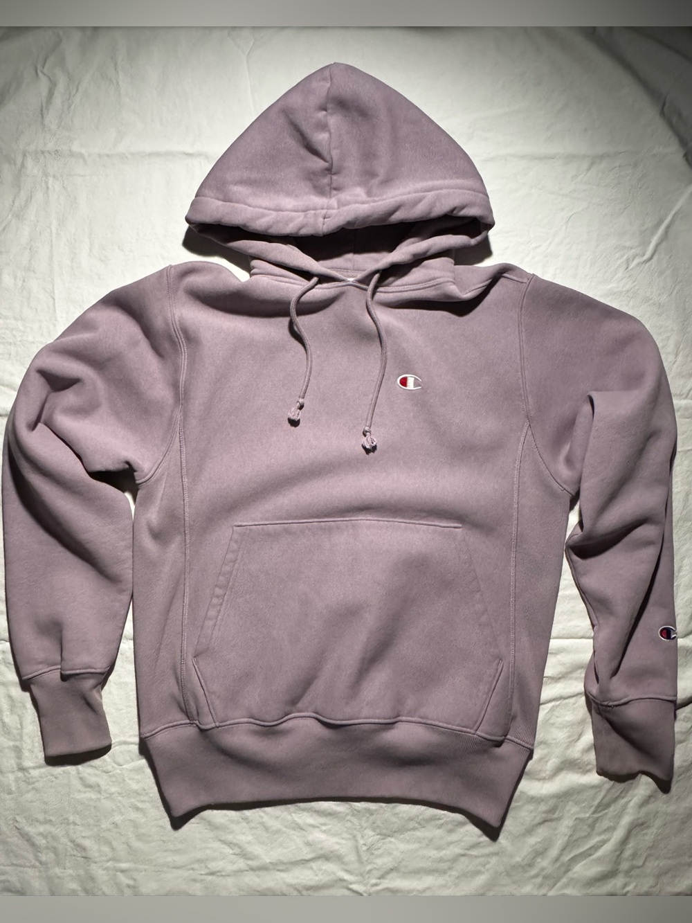 Y2K Champion Reverse Weave Sweatshirt “Purple” Faded Pullover Hoodie Adult Small